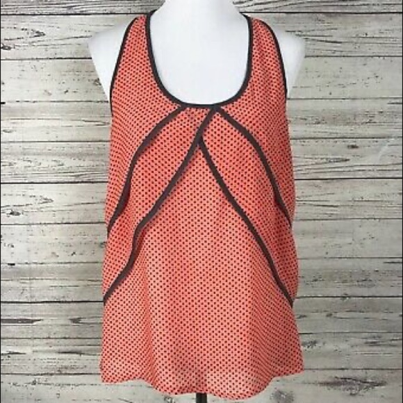 YA Los Angeles Polka Dot Racerback Tank Top, Sz S - Picture 1 of 6